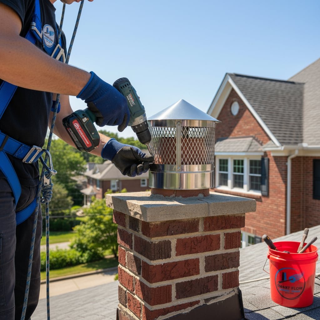 Boston Chimney Cap Installation